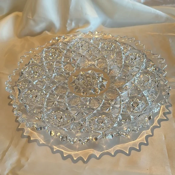 Crystal Plate Serving Plate Heavy - Picture 2 of 5